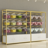 Cabinet Display Rack Underwear Shelf Pajama Rack Display Cabinet gold Island Rack Underwear Floor Br