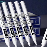 HM White Marker Pen Oil Thick Nib Waterproof Art Special White Marker Pen Fast Drying For Metal Rubber Engine Screw Graffiti Marker LF