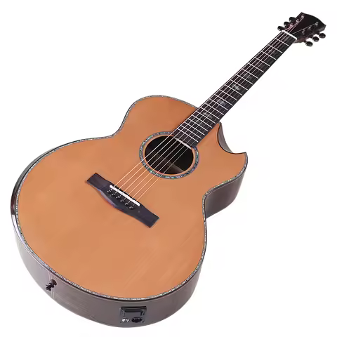 Professional 40inch Acoustic Guitar Electric 6 String High Grade Folk Guitar Solid Red Cedar Wood To