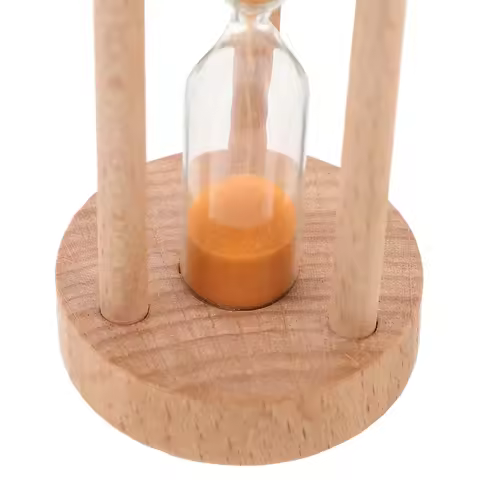 3 Min Wooden Sandglass Hourglass Orange Timer for Cooking Games Exercise Ancient Time Tool Fashion H