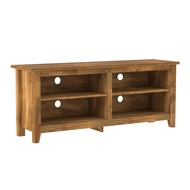 Walker Edison Wren Classic 4 Cubby TV Stand for TVs up to 65 Inches, 58 Inch, Barnwood