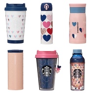 Japan Starbucks Cup 2020 Spring Valentine's Day Limited Pink Heart Blue Peach Heart Mug Thermos Cup