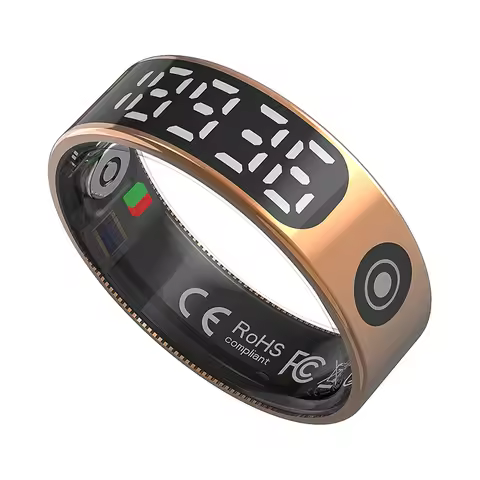 V9 Steel Sports Smart Ring 2025 for Men Women,5ATM Waterproof Fitness Healthy Rings Support Heart Ra