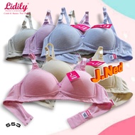 J553 (1 - 3 Pcs) Lidily Women's Bra, Medium Foam Bra for Teenagers and Adults, Two Hooks, Size 36 - 