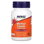 NOW Foods, Methyl Folate, 5,000 mcg, 50 Veg Capsules