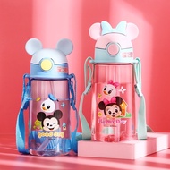 Cute Ears Minnie Mickey Straw Drinking Bottle 500ml HM3378