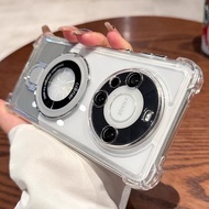 Huawei Mate70 60 pro 50E 40 30E Protective Case Magnetic Absorption Stand Airbag Anti-Fall Transpare