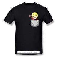 Men Xenoblade Chronicles Nopon Monado Game T-Shirt Funny Tops Pocket Shulk Pure Cotton Tee Harajuku TShirt