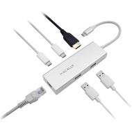 Macally USB C Hub/ 6-in-1 Type-C Adapter to HDMI, Ethernet RJ45, 2 x USB-A Ports