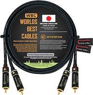 WORLDS BEST CABLES 4 Foot – Directional High-Definition Audio Interconnect Cable Pair Custom Made Using Mogami 2549 Wire and Eminence Gold Locking RCA Connectors