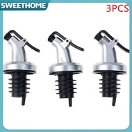 SWEETHOME 3pcs Stainless Steel  Bottle Stopper Liquor Bottle Pourer Stopper Dispenser  SWEETHOME