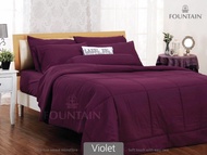 FOUNTAIN ชุดผ้าปู 3.5 5 6 ฟุต (ไม่มีผ้านวม) ผ้าปู ที่นอน FTC สีพื้น  แคทลียา cattleya ฺbedding Purle