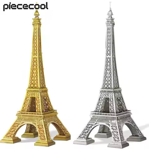 Piececool 3D Metal Puzzles Eiffel Tower 8.66inch Model Building Kits DIY Jigsaw Gifts for Teen(Heigh