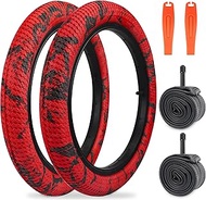 ZUKKA Pack of 2 30TPI Bicycle Tyres 16 Inch Tyres 16 x 2.10 Sheath 56-305 Plus 2-Pack 16 Inch Tube 1