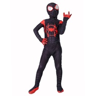 [ FITRHINO ] HQ 2022 Spiderman Miles Morales black Kids Costume Into The Spider Verse Costumes