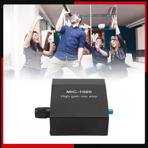 High Gain Mic Amp Microphone Amplifier Mic Audio Amp High Gain 1000 Times Amplification Accessory Se