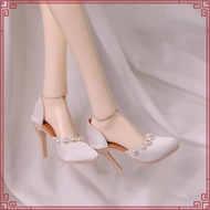 Bjd Shoes 1/3 As62 Female body 8cm BJD Shoes Elegant and Fashionable Doll Shoes with pearl edging Do