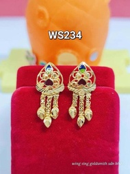 Wing Sing 916 Gold Earrings / Subang Indian Design Emas 916 (WS234)