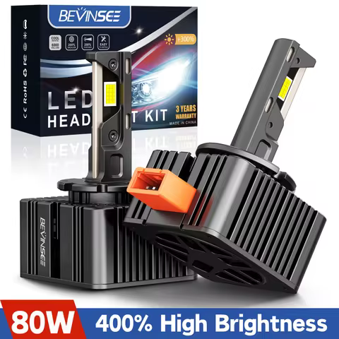 BEVINSEE D3S D1S LED CANBUS Bulbs D2S D2R D3R D1R D5S Plug&Play Xenon HID Car LED Headlights For VW 
