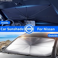 Nissan Car Sunshade Umbrella Windshield Anti-UV Sun Visor For Almera Sentra Serena Grand Livina Terr