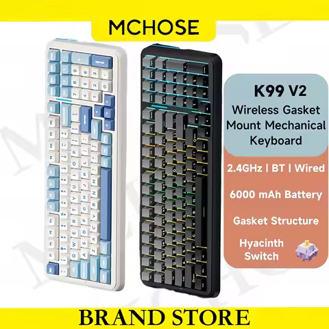 MCHOSE K99 Wireless Gaming Keyboard 98% Gasket Mechanical Keyboard Customized BT5.0/USB-C/2.4GHz Cre