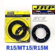 JRP Rear Sprocket Yamaha R15 MT15 R15M BLACK 6Lubang Black Sprocket 428 46T - 48T Spoket Belakang Ge