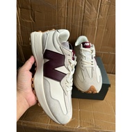 Unisex NB 327 Running Shoes White Maroon