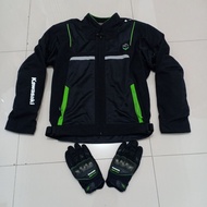 Touring Jacket Full Protector &amp; Gloves Kawasaki RS Taichi 100% ORIGINAL Gloves