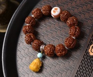 新款招財大金剛菩提子手串  頂級五瓣梅花蜂窩  玉華包漿