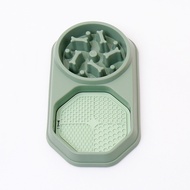 OB Strictly Selected Pet Anti-Overturning Slow Food Double Compartment Bowl < ZP0004 > Ready Stock