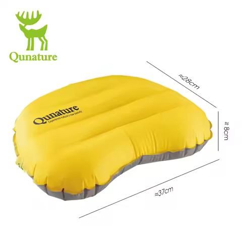 Qunature Inflatable Camping Pillow, Lightweight Comfortable Travel Pillow for Outdoor Hiking, Backpa