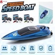 RC Boat for Kids 2.4GHz 8 km/h High Speed RC Boat Electric Racing Boat Waterproof USB Rechargeable SHOPSKC9109