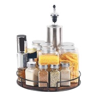 Non-Skid Wood Turntable Organizer Lazy Storage Rack for Cabinet Pantry Kitchen Countertop Refrigerat