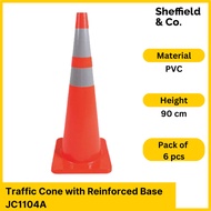 Sheffield PVC Traffic Cone, 90cm (JC1104A) | (6 pcs)