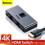 Baseus 4K HDMI Splitter Bi-Direction 2.0 HDMI Switch 1x2 & 2x1 Adapter 2 in 1 out Converter HDMI Swi