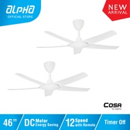 ALPHA Cosa EX9 Ceiling Fan with 5 Blades 12 Speed Remote (46") [Twin Pack]