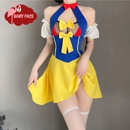 ชุดคอสเพลย์เจ้าหญิงสโนว์ไวท์   ชุดนอนไม่ได้นอน    เสื้อค้องคอเว้าอก  แบบกระโปรง  BBF-687