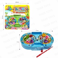 KF808 MAGNETIC FISHING TOY FISHING GAME 2 DOUBLE POND FISHING TOY ROTARY LOCK MAGNETIC FISHING TOY M
