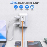 JcBlaon Outlet Extender Surge Protector - 6 Outlet Splitter with 4 USB Ports (2 USB C), Multiple Plu