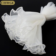 CISWGE 28cmx4.5M Flower Wrapping Paper Wave Yarn Florist Bouquet Packaging Lace Mesh Florist Bouquet