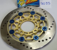 จานงานสร้าง 220mm 4 รู 8 หมุด 5mm ใบนอก KAWA จาน MU-FAC อัลลอย AL7075