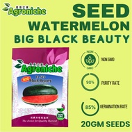 20GM Biji Benih Tembikai Besar Hitam / BUKAN GMO / F1 523 Agroniche / Berkualiti Tinggi