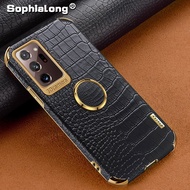 Luxury Leather Case for Samsung Galaxy Note 20 Ultra Note20 Soft Stand Back Cover with Metal Car Magnetic