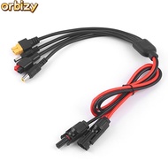 ORBITZY  Panel Extension Cable, 4 in 1 MC4 to DC5521 7909 XT60 Female Connector  Wire, Connector 1m 