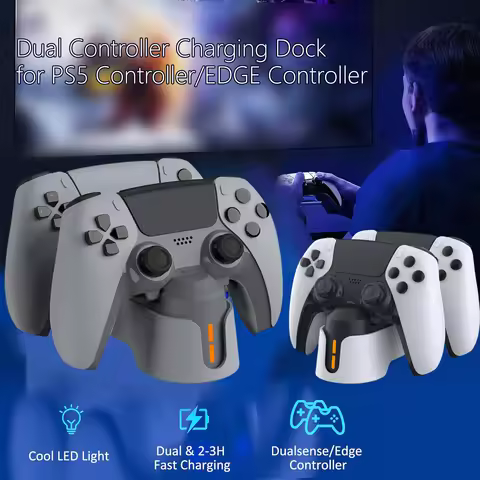 Controller Charger Station for PS5 Dualsense Controllers/Edge Controller Fast Dual Controller Stand 