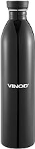Vinod Sparkle 24 Hours Hot and Cold Flask Bottle with Copper Coating Inside and Fabricated 18/8 Stainless Steel Outside | Stainless Steel Water Bottle for Daily Use - 1 Litre (Black)