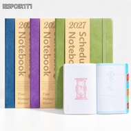 IESPOIR1T1 2027 Planner Notebook, Elastic Band Time Management A5 Daily Schedule Planner, Daily Week
