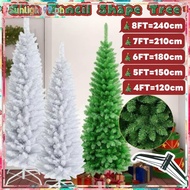 Artificial Slim Christmas Tree 4/5/6/8FT,Green Christmas Tree 7ft Makapal,Xmas Tree,Christmas Decor