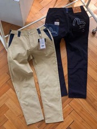 👔實拍2色 EVISU 福神 海鷗後袋牛仔貼 休閒褲 2ESHTM2PT233STCT