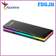 FDUJH ADATA EC700G M2 Sata/pcle SSD แสง RGB USB 3.2 Gen2 Type-C กล่องโซลิดสเตทไดรฟ์ SATA กล่องฮาร์ดดิสก์ HGDSZ